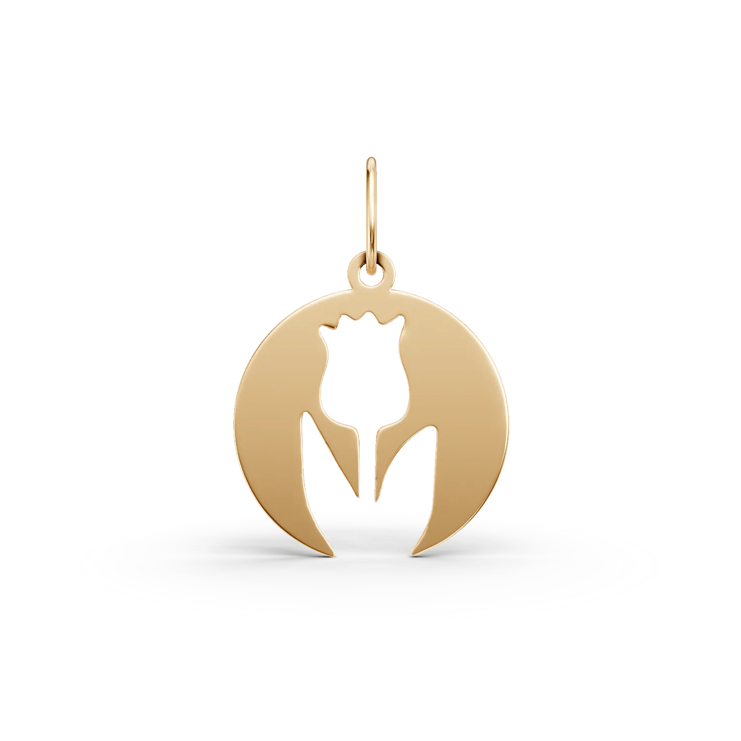 Pandantiv din aur galben cu model de lalea Pandantiv din aur galben cu model de lalea