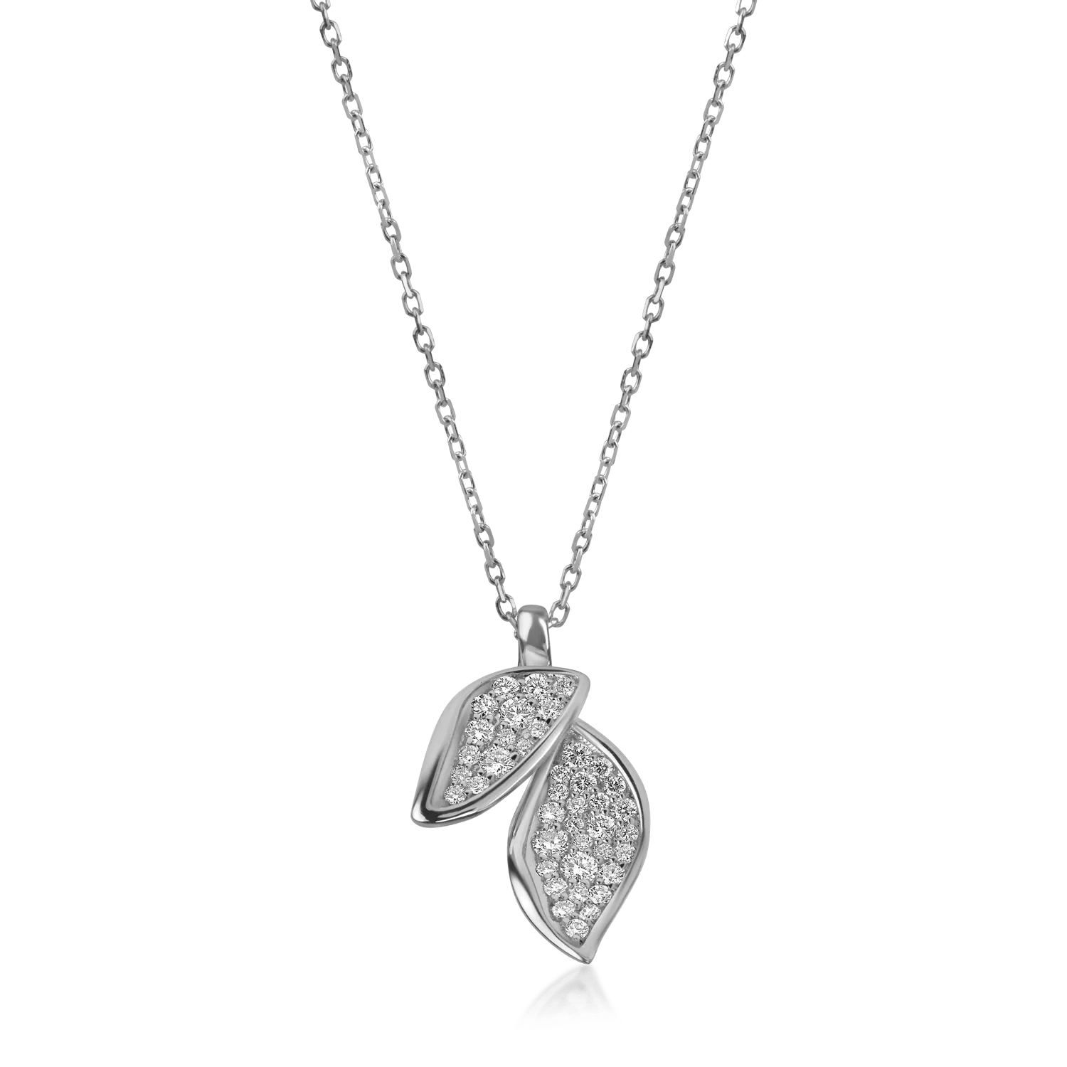 Lanț cu pandantiv din aur alb și diamante de 0.32ct – Teilor Lanț cu pandantiv din aur alb și diamante de 0.32ct – Teilor