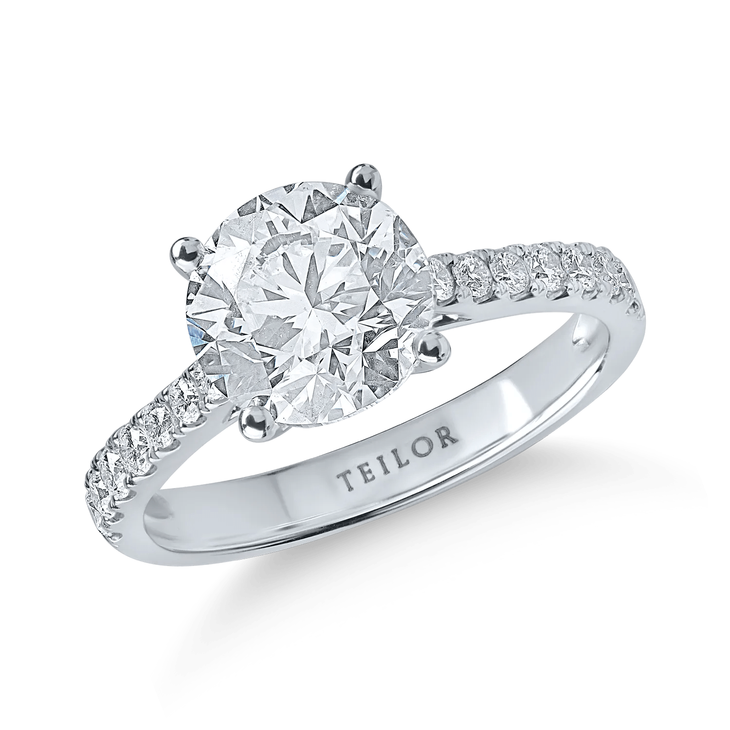 Inel din aur alb cu diamante de 2.81ct Inel din aur alb cu diamante de 2.81ct