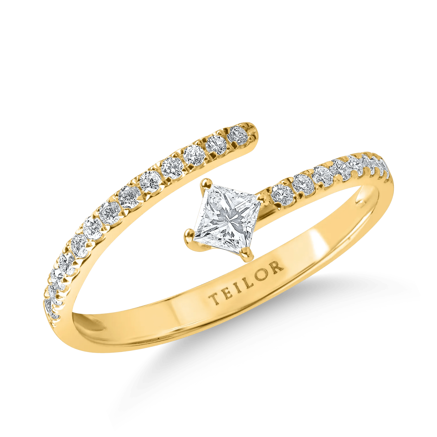 Inel din aur galben cu diamante de 0.38ct Inel din aur galben cu diamante de 0.38ct