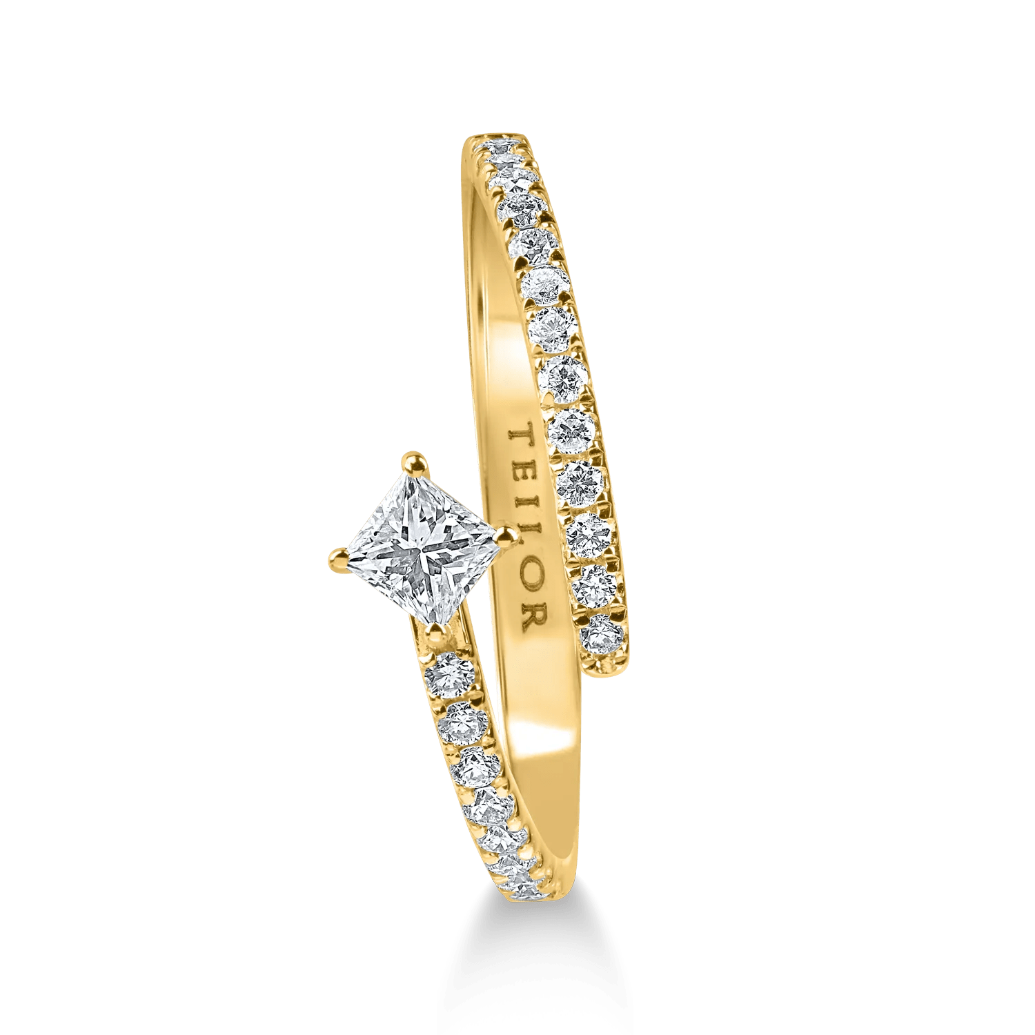 Inel din aur galben cu diamante de 0.38ct Inel din aur galben cu diamante de 0.38ct