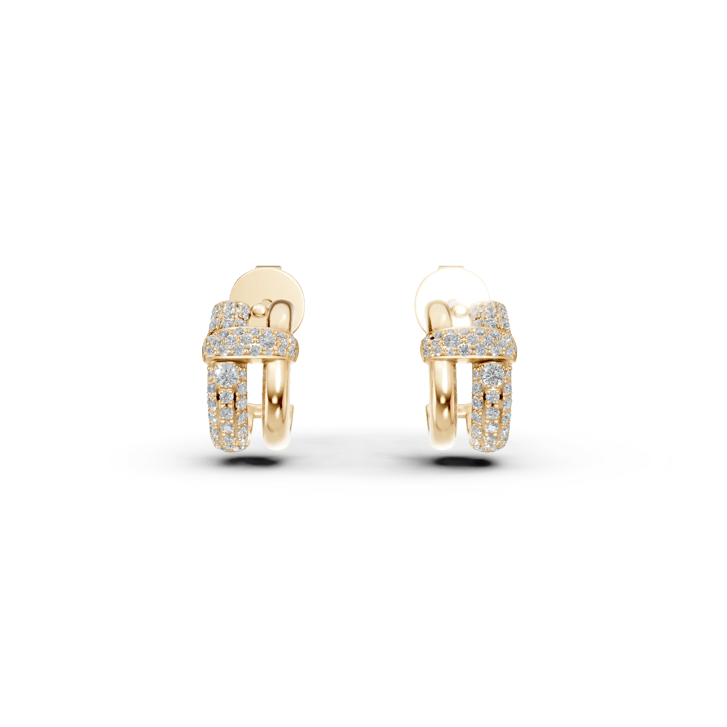 Cercei din aur galben cu diamante de 0.42ct Cercei din aur galben cu diamante de 0.42ct