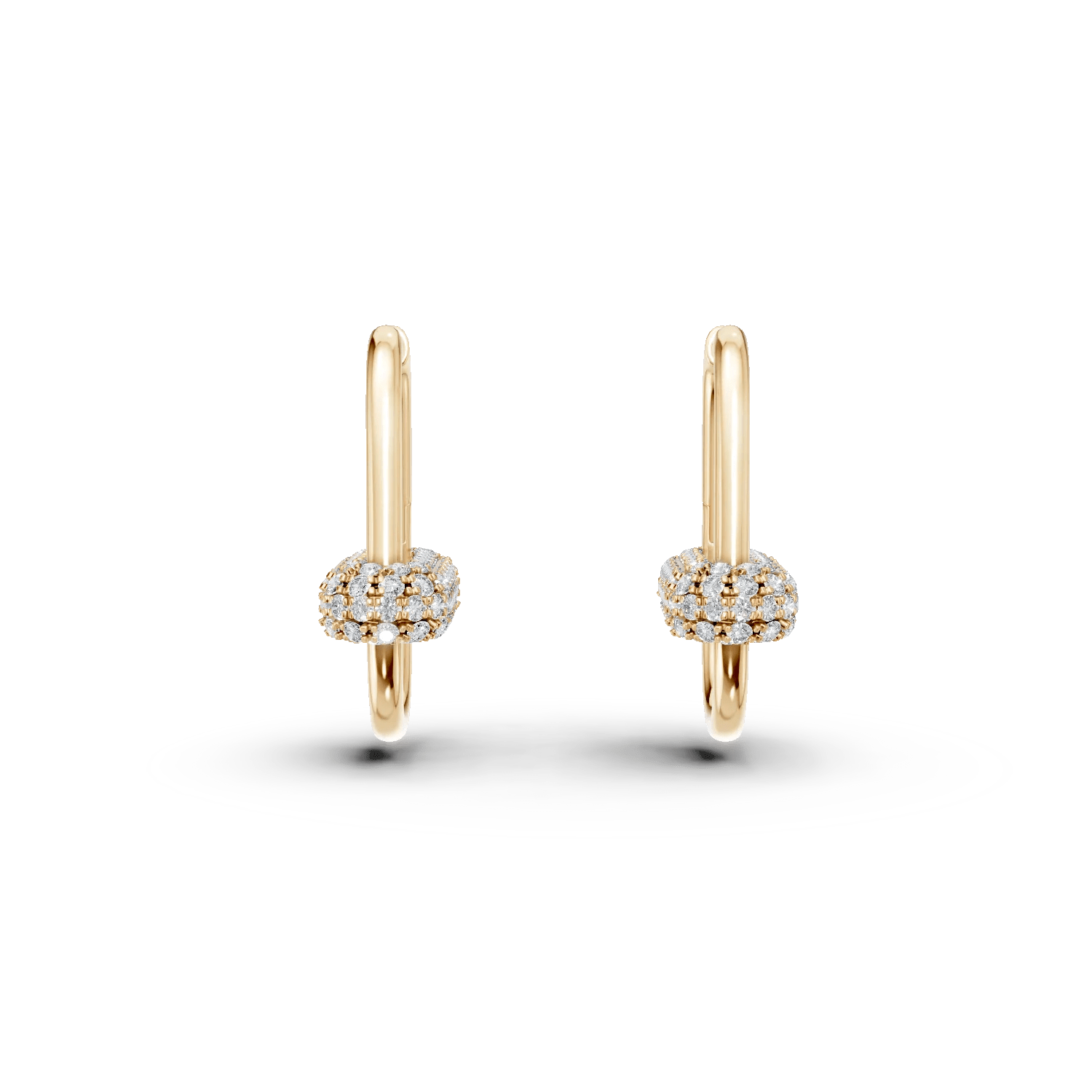 Cercei din aur galben cu diamante de 0.13ct Cercei din aur galben cu diamante de 0.13ct