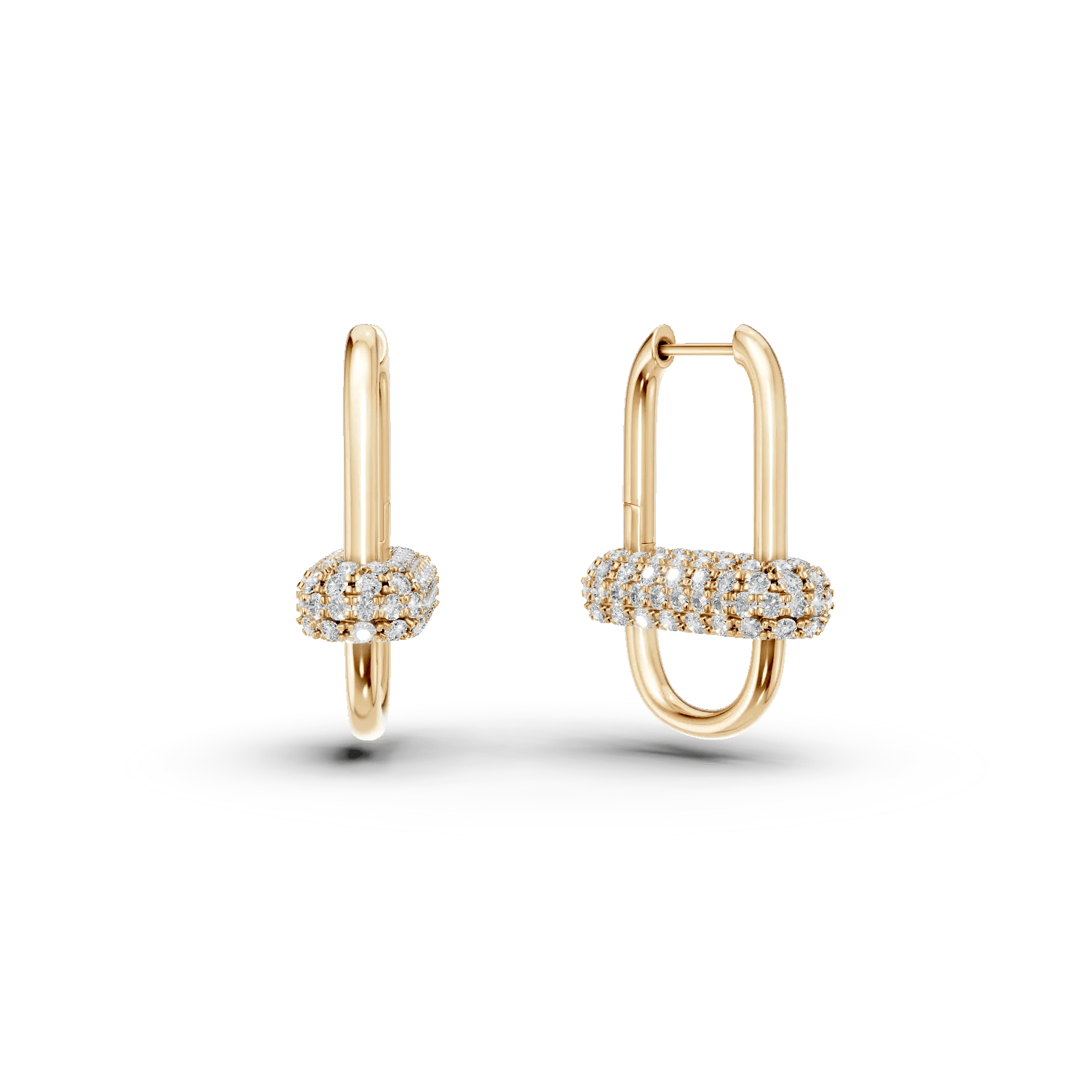 Cercei din aur galben cu diamante – eleganță rafinată Cercei din aur galben cu diamante - eleganță rafinată