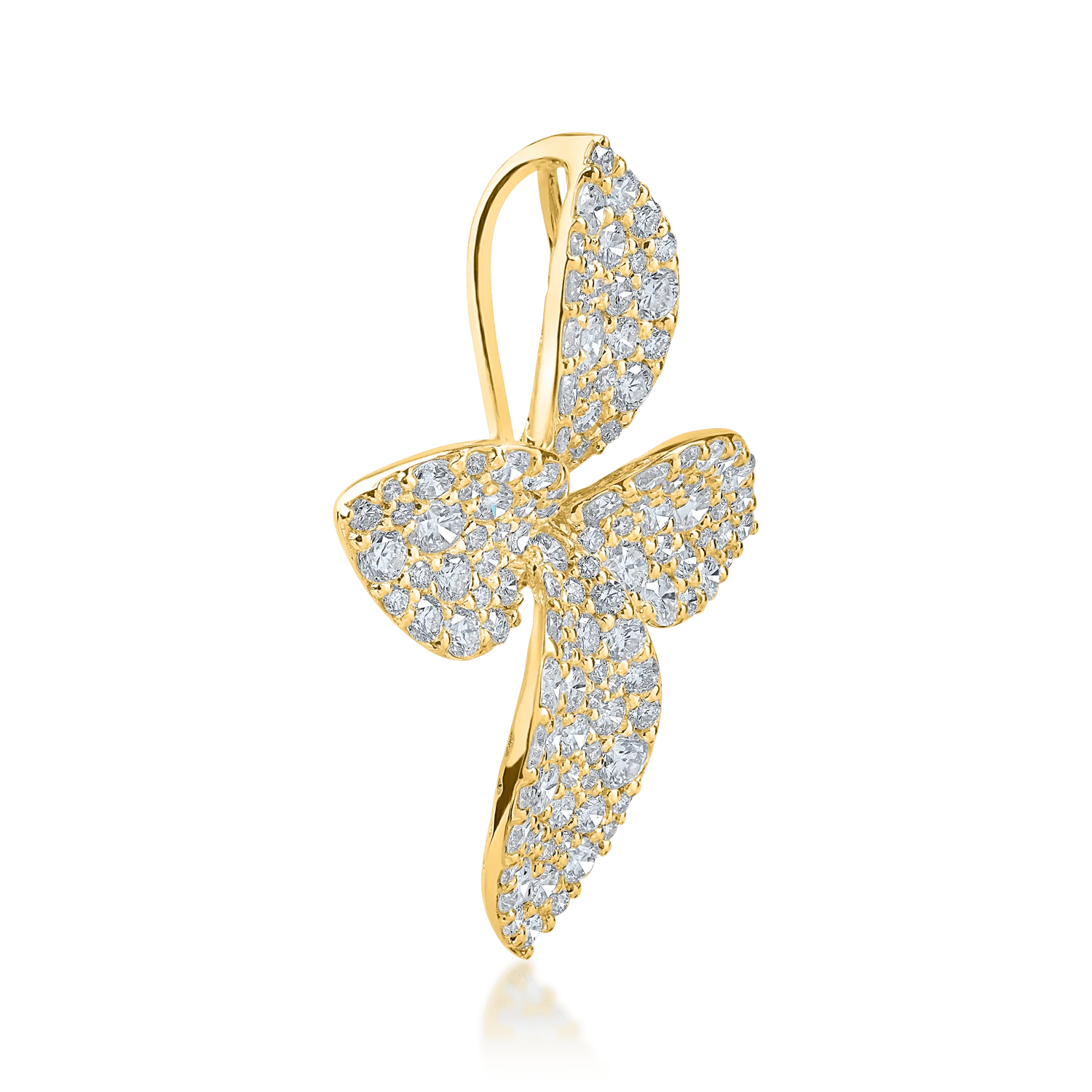 Pandantiv floral din aur cu diamante 1.9ct Pandantiv floral din aur cu diamante 1.9ct