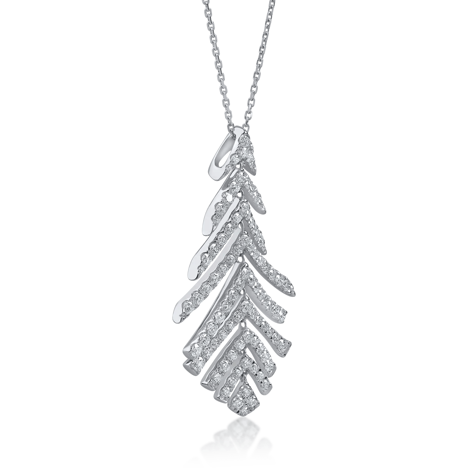 Lanț cu pandantiv din aur alb și diamante 1.47ct Lanț cu pandantiv din aur alb și diamante 1.47ct