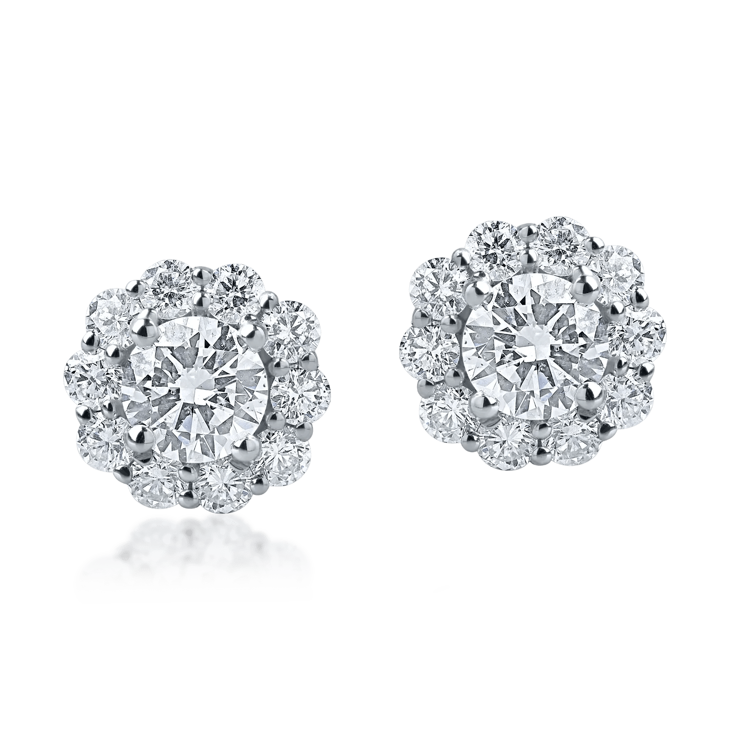 Cercei din aur alb cu diamante de 2.05ct Cercei din aur alb cu diamante de 2.05ct
