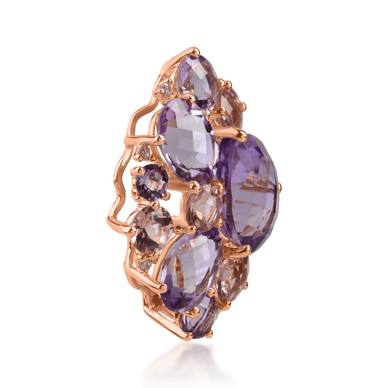 Pandantiv din aur roz cu pietre prețioase – 7.95ct Pandantiv din aur roz cu pietre prețioase - 7.95ct