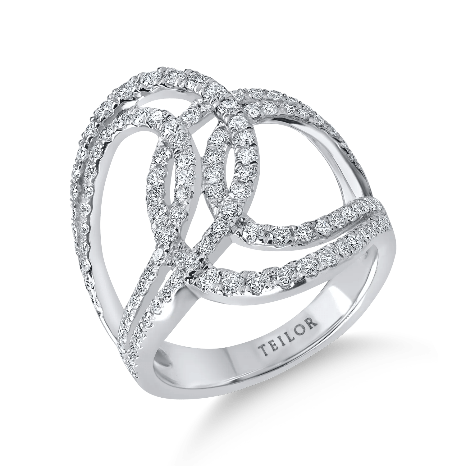 Inel din aur alb cu diamante de 0.18ct Inel din aur alb cu diamante de 0.18ct