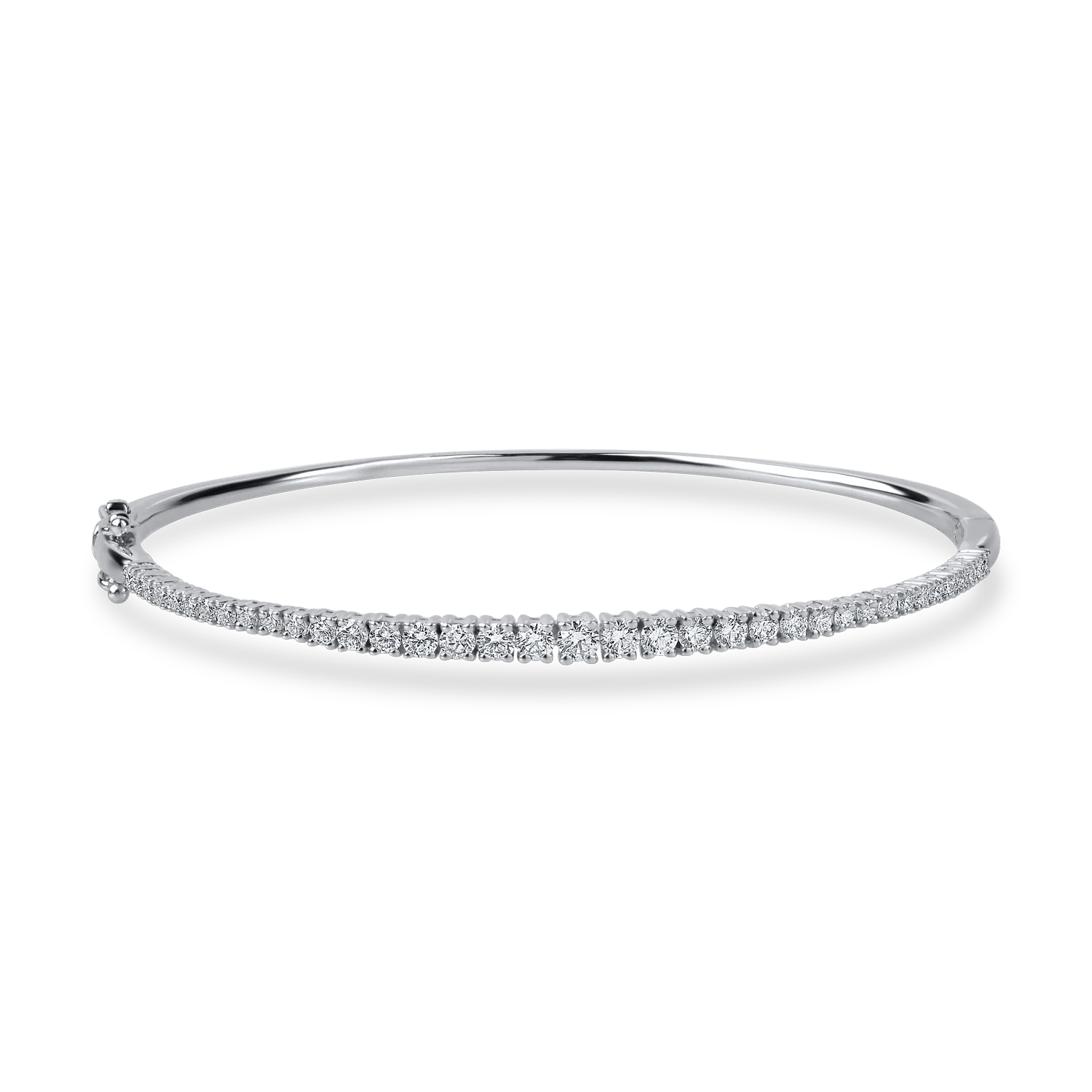 Brățară fixă din aur alb cu diamante de 0.99ct Brățară fixă din aur alb cu diamante de 0.99ct