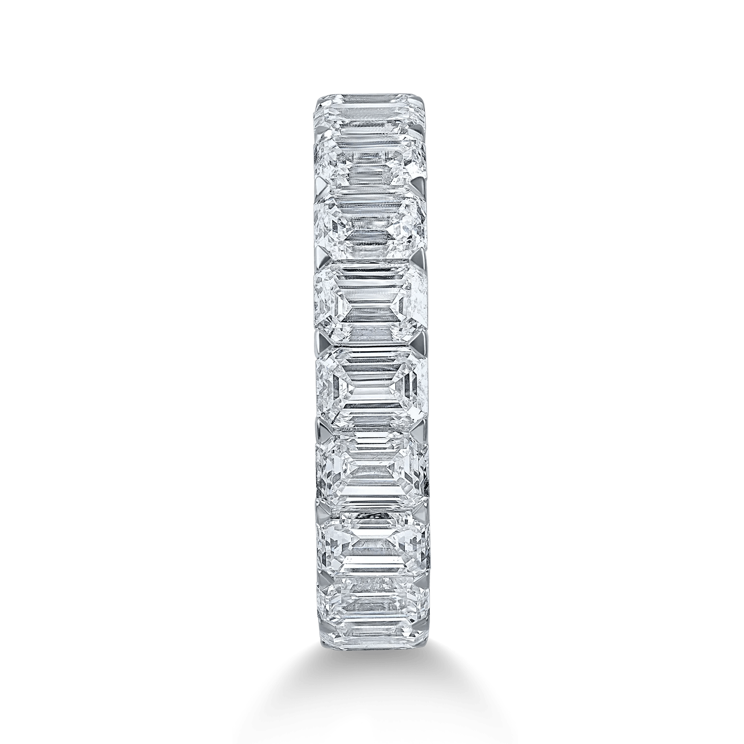 Inel eternity din aur alb cu diamante baguette Inel eternity din aur alb cu diamante baguette