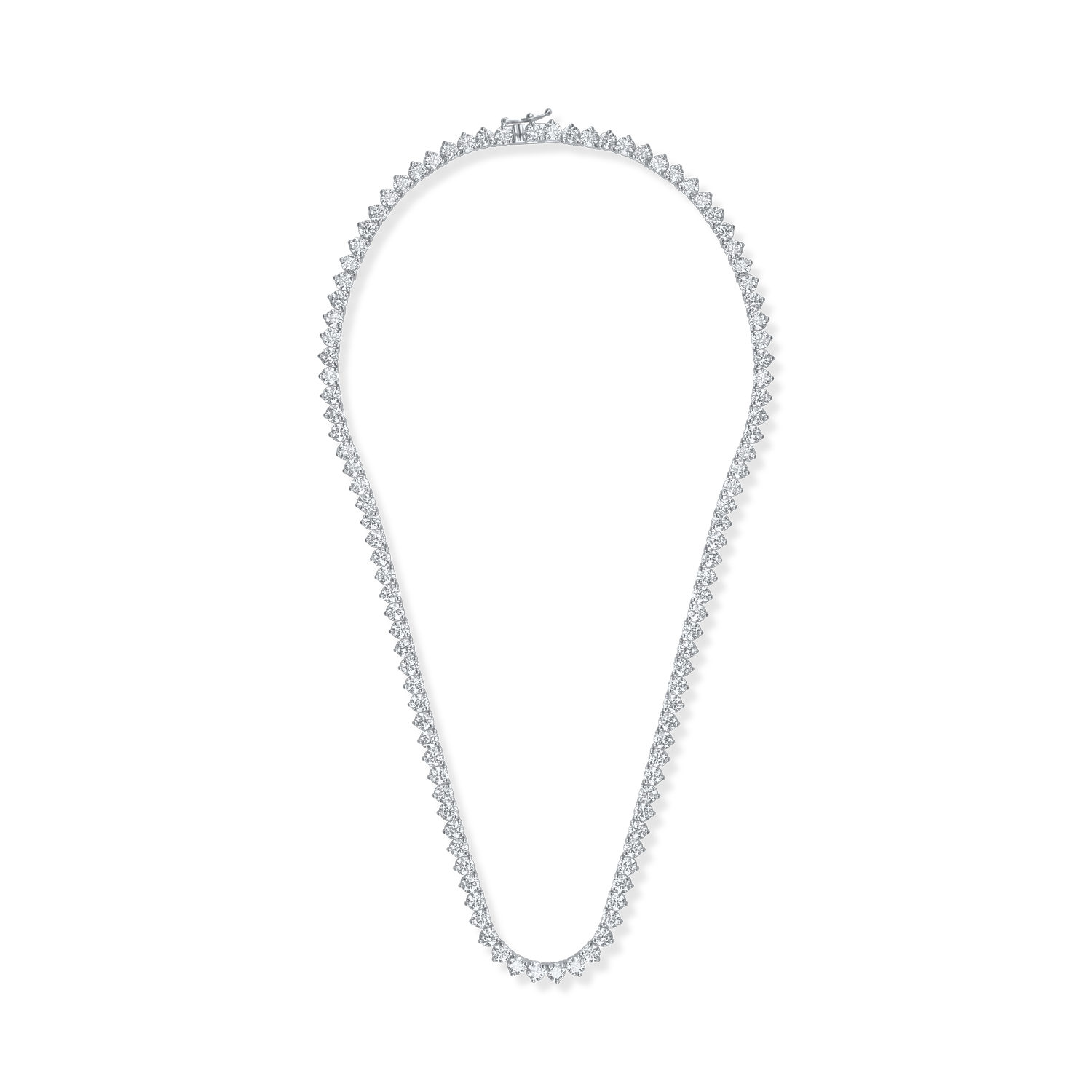 Colier tennis din aur alb cu diamante de 20.45ct Colier tennis din aur alb cu diamante de 20.45ct