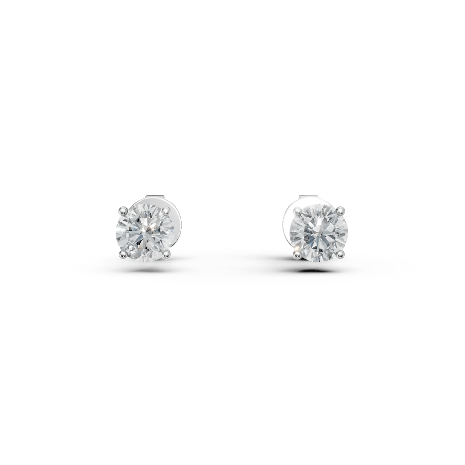Cercei solitaire din aur alb cu diamante 1.06ct Cercei solitaire din aur alb cu diamante 1.06ct