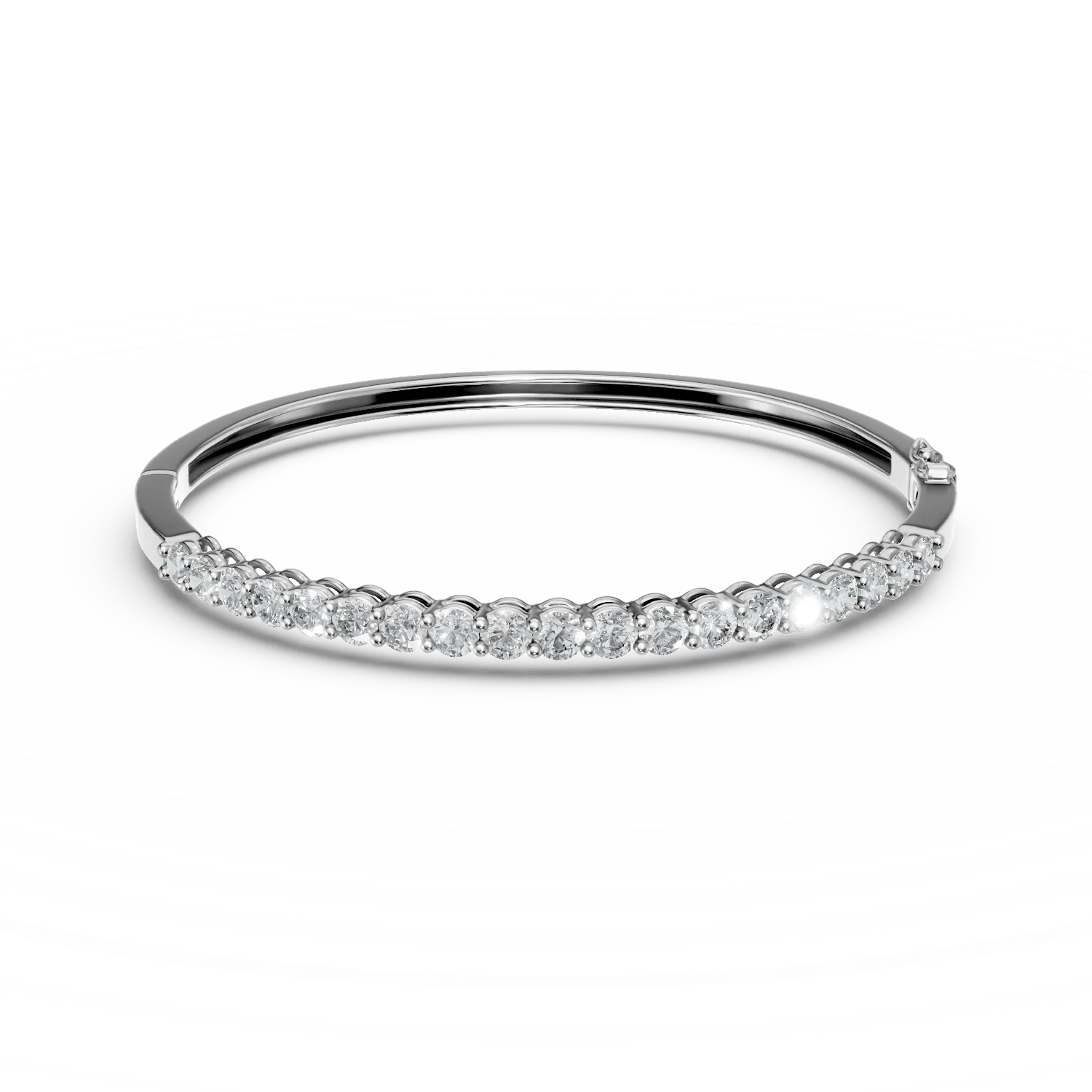 Brățară fixă din aur alb cu diamante de 2.68ct Brățară fixă din aur alb cu diamante de 2.68ct