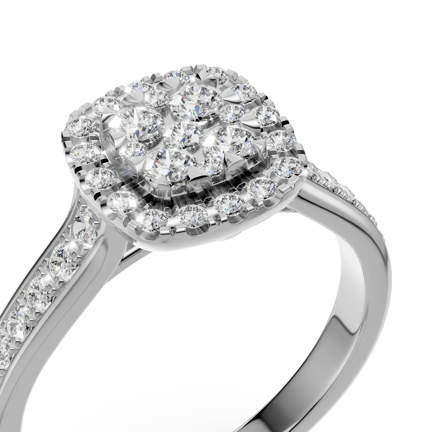 Inel de logodnă din aur alb cu diamante – Teilor Inel de logodnă din aur alb cu diamante – Teilor
