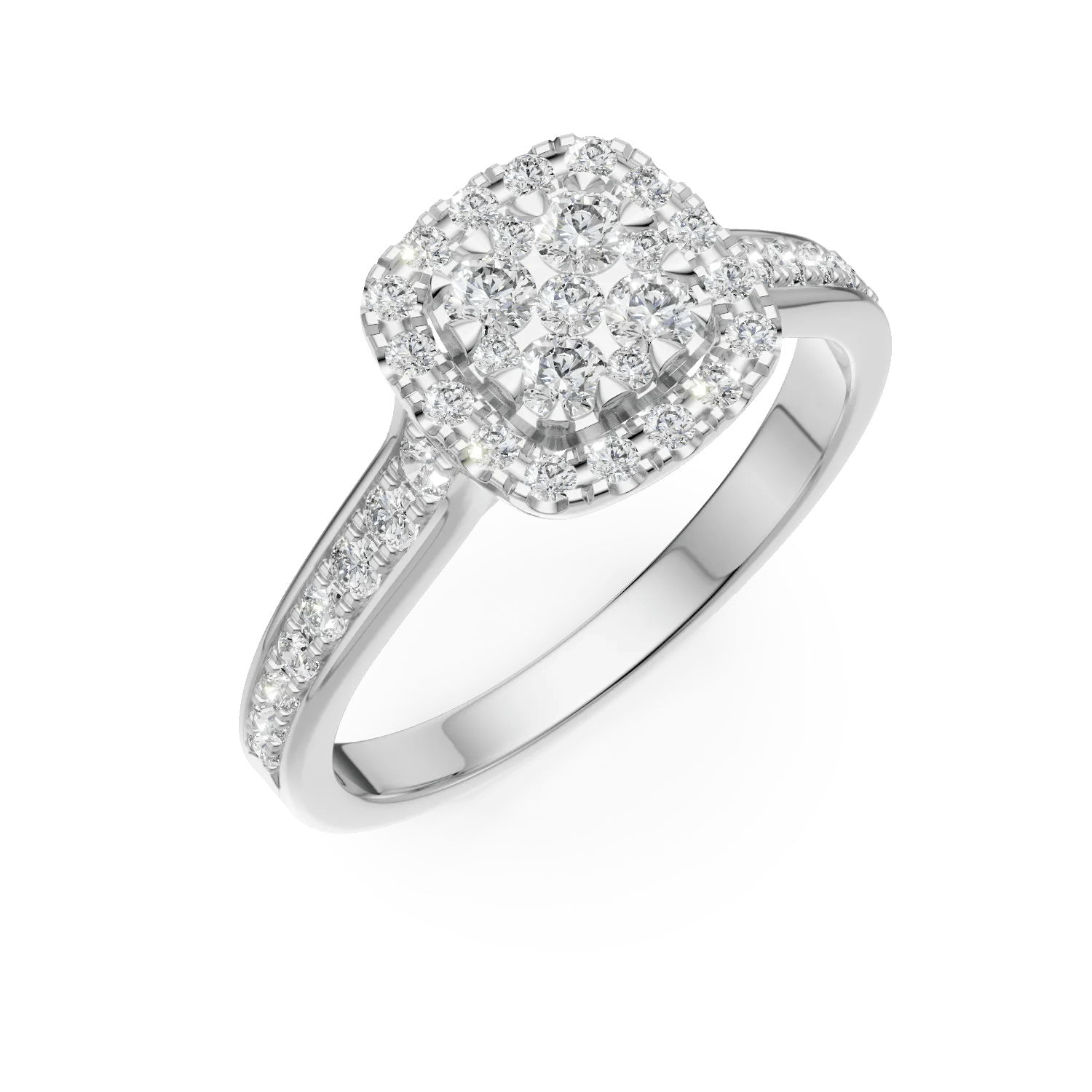 Inel de logodnă din aur alb cu diamante de 0.5ct – Teilor Inel de logodnă din aur alb cu diamante de 0.5ct – Teilor