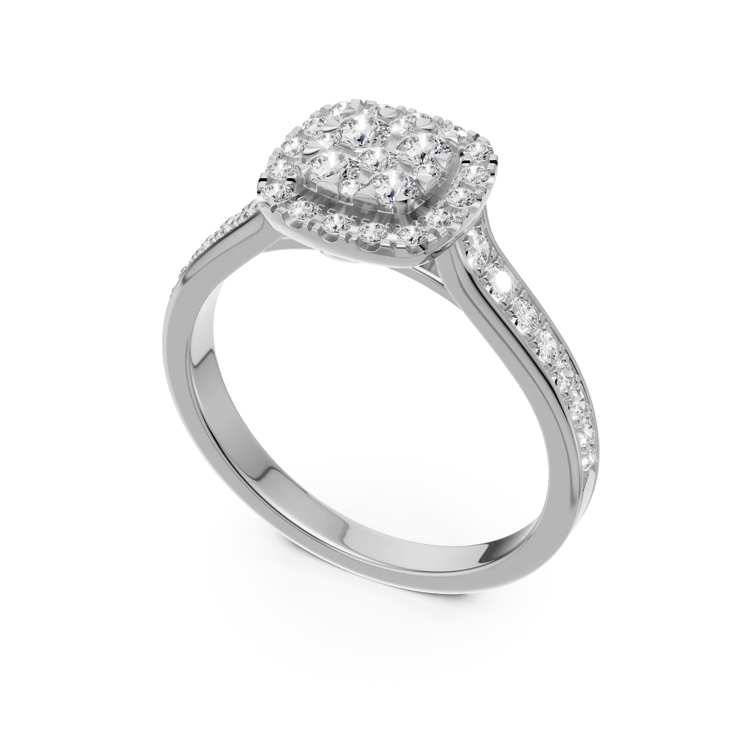 Inel de logodnă din aur alb cu diamante – Teilor Inel de logodnă din aur alb cu diamante – Teilor