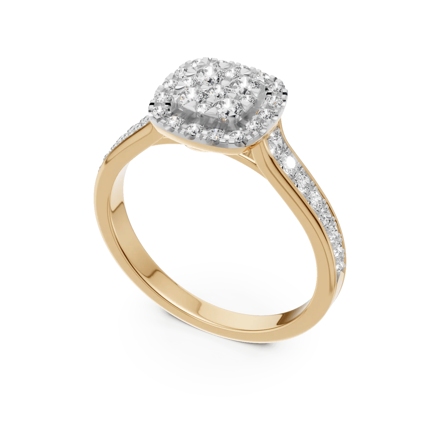 Inel de logodnă aur galben cu diamante – Teilor Inel de logodnă aur galben cu diamante – Teilor