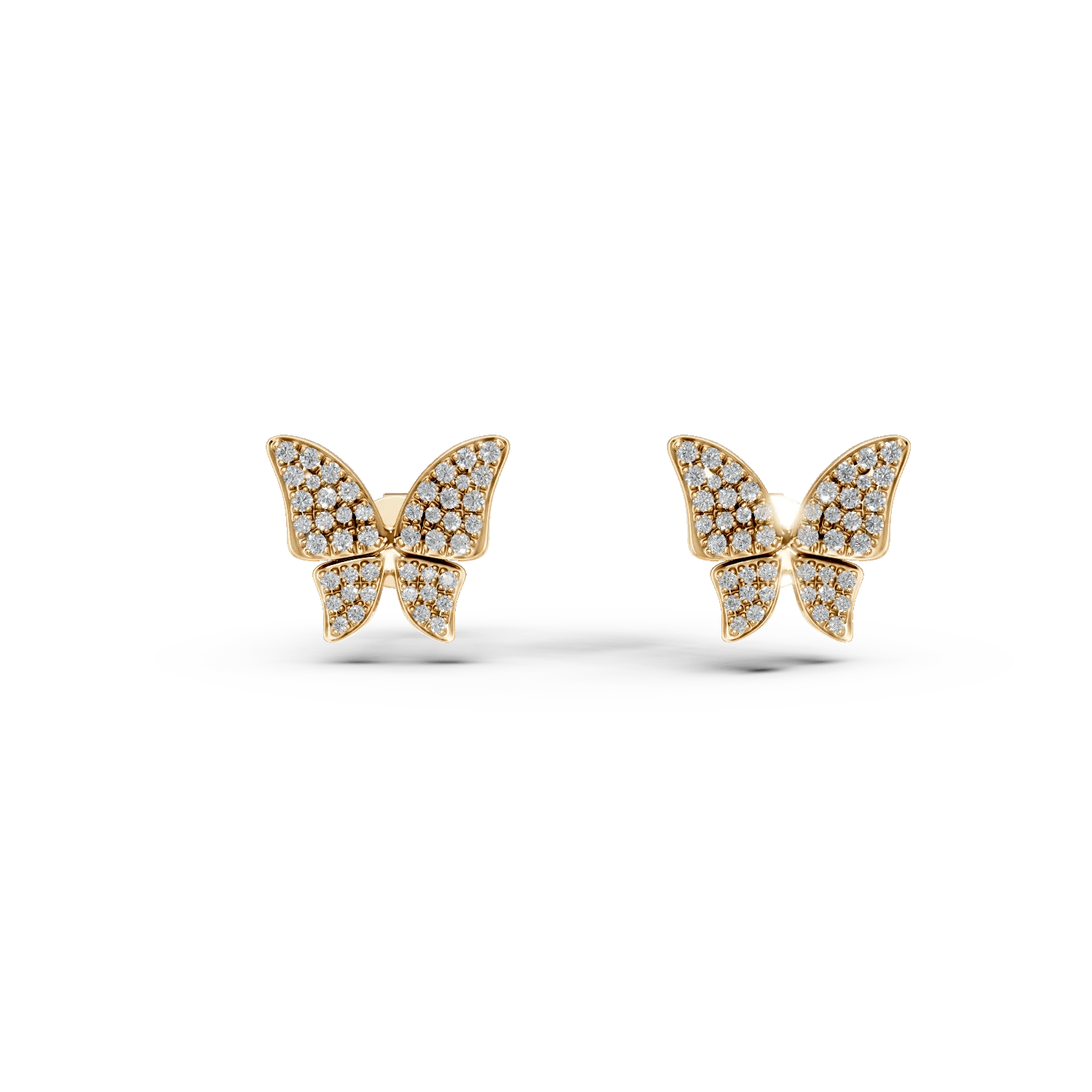 Cercei fluturi din aur galben cu diamante de 0.41ct Cercei fluturi din aur galben cu diamante de 0.41ct