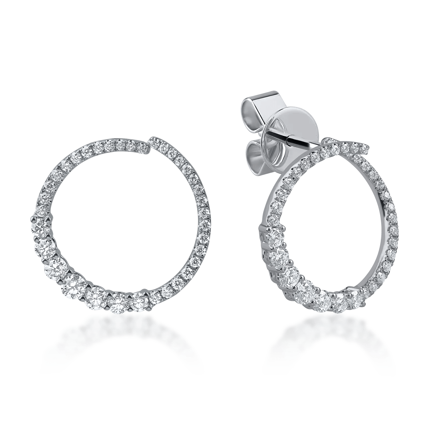 Cercei din aur alb cu diamante de 0.13ct Cercei din aur alb cu diamante de 0.13ct