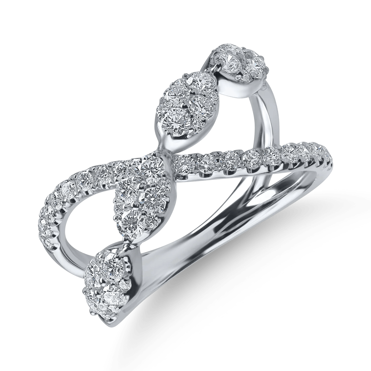 Inel din aur alb cu diamante de 0.86ct Inel din aur alb cu diamante de 0.86ct