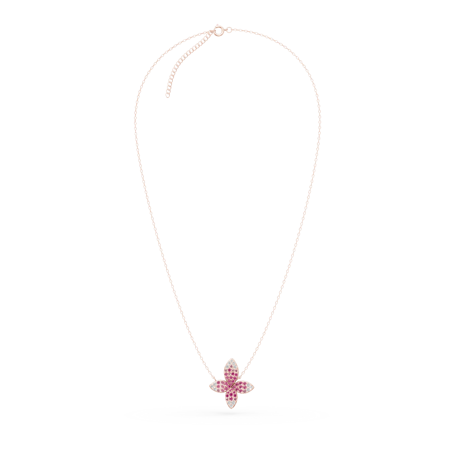 Lant floral din aur roz cu safire si diamante – Teilor Lant floral din aur roz cu safire si diamante – Teilor