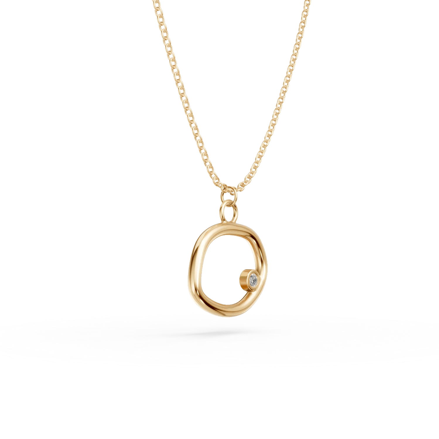 Lant din aur galben cu diamant – Teilor Lant din aur galben cu diamant - Teilor