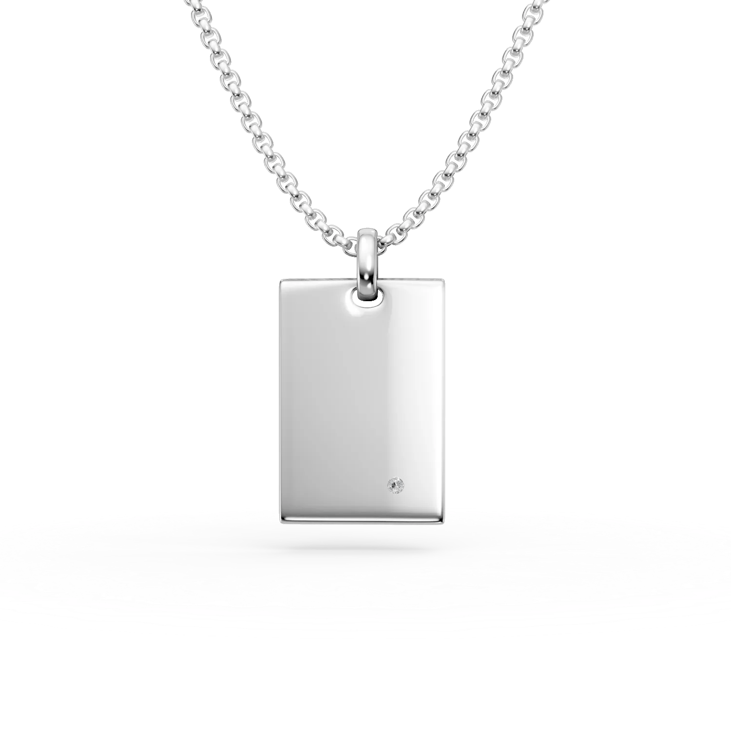 Lanț cu pandantiv din oțel cu diamant de 0.0025ct pentru bărbați – Teilor Lanț cu pandantiv din oțel cu diamant de 0.0025ct pentru bărbați – Teilor