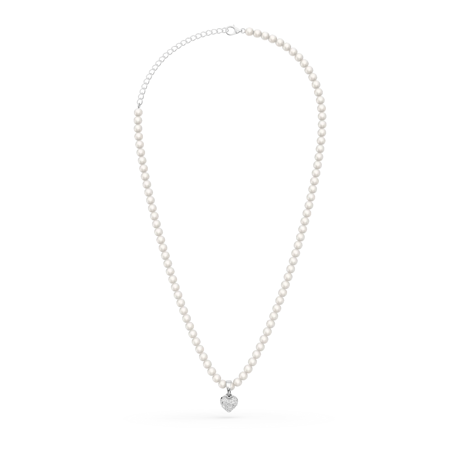 Colier din aur alb cu perle și diamante – Teilor Colier din aur alb cu perle și diamante – Teilor