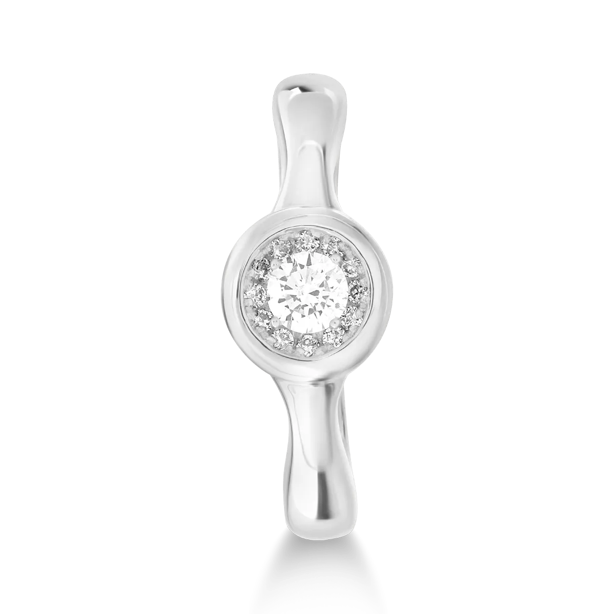 Inel din aur alb cu diamant de 0.05ct Inel din aur alb cu diamant de 0.05ct