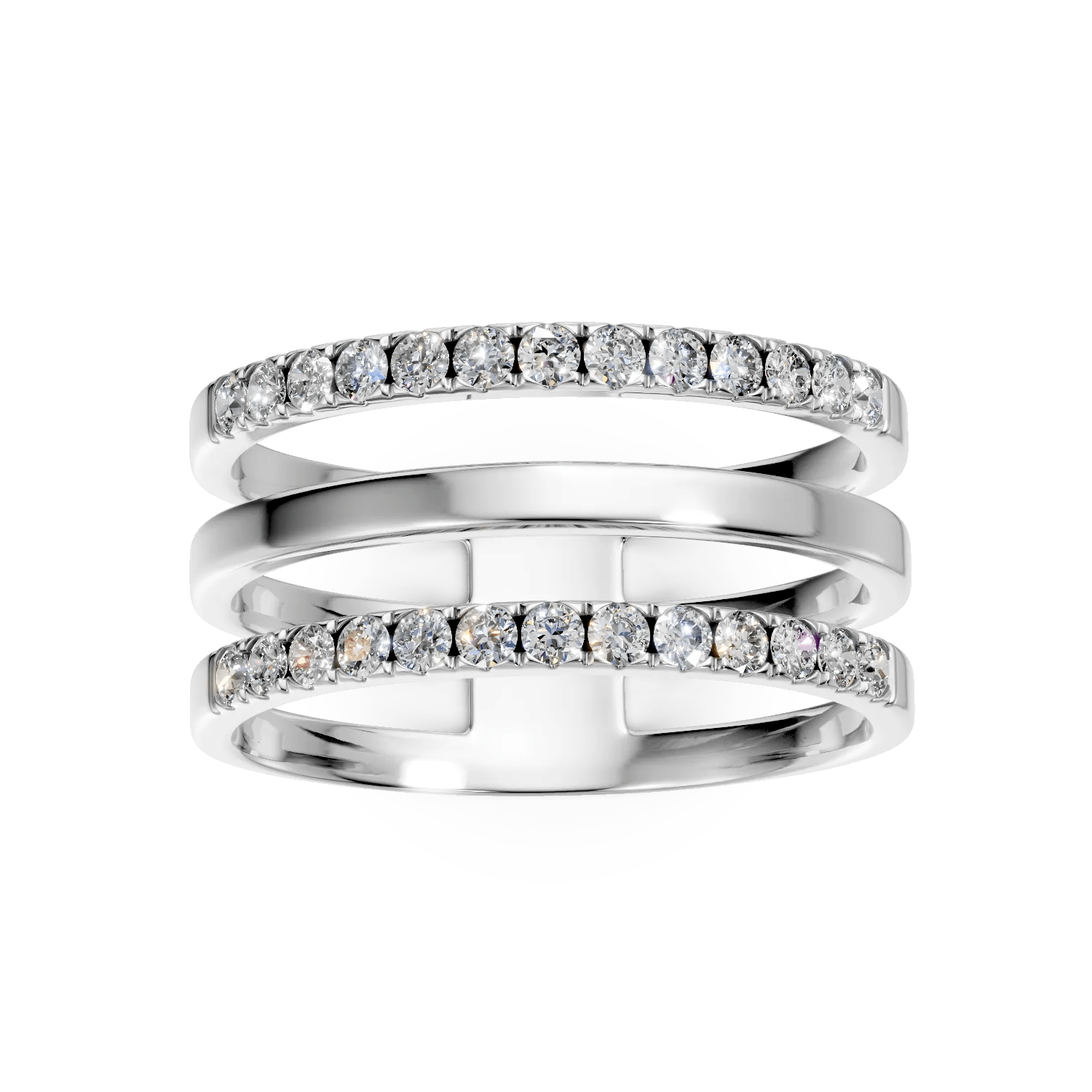 Inel din aur alb elegant Inel din aur alb elegant