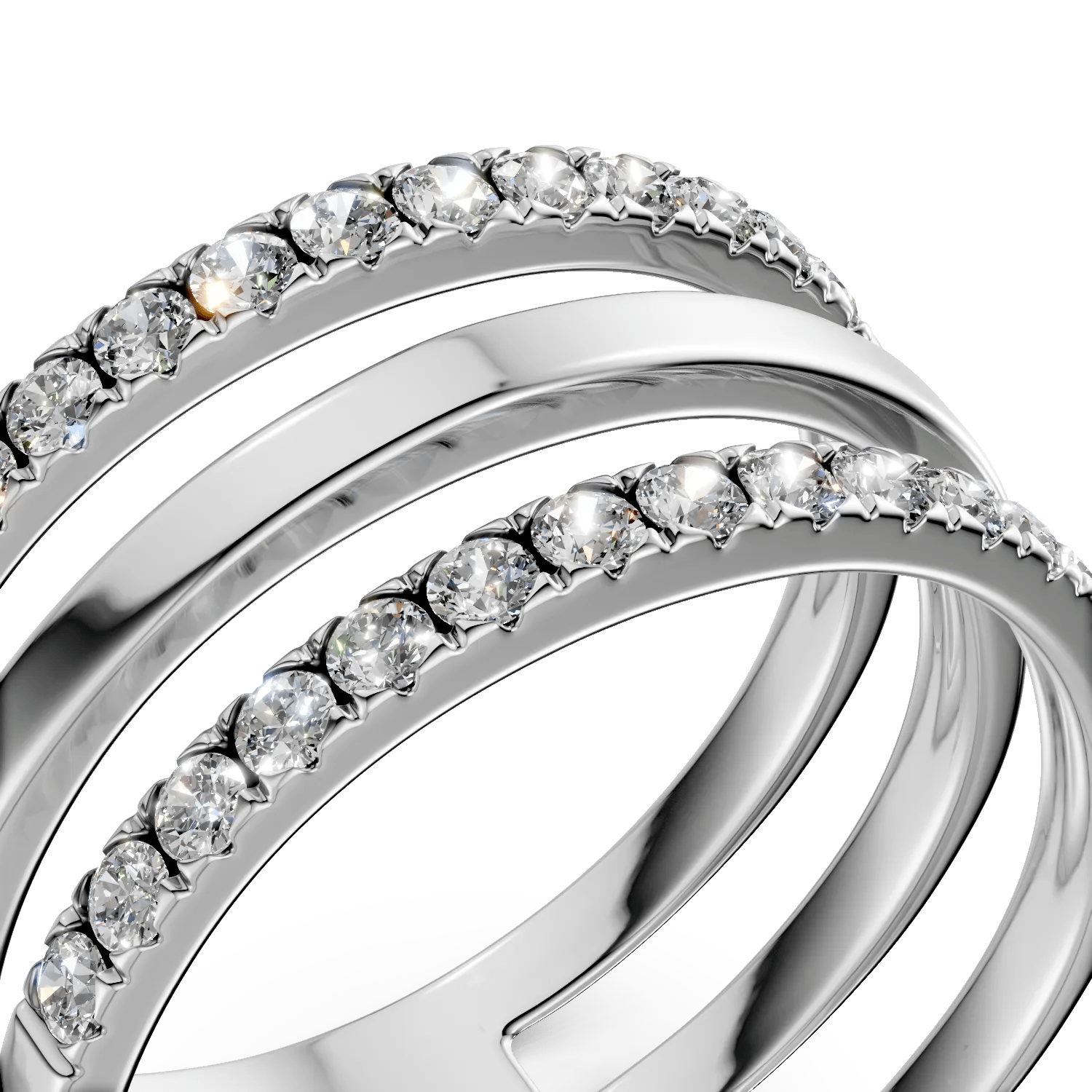 Inel din aur alb elegant Inel din aur alb elegant