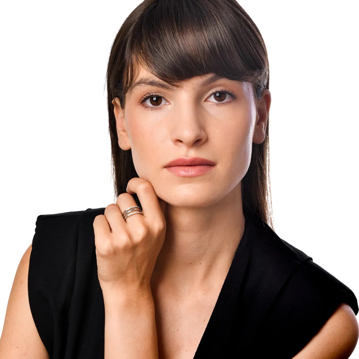 Inel din aur alb elegant Inel din aur alb elegant