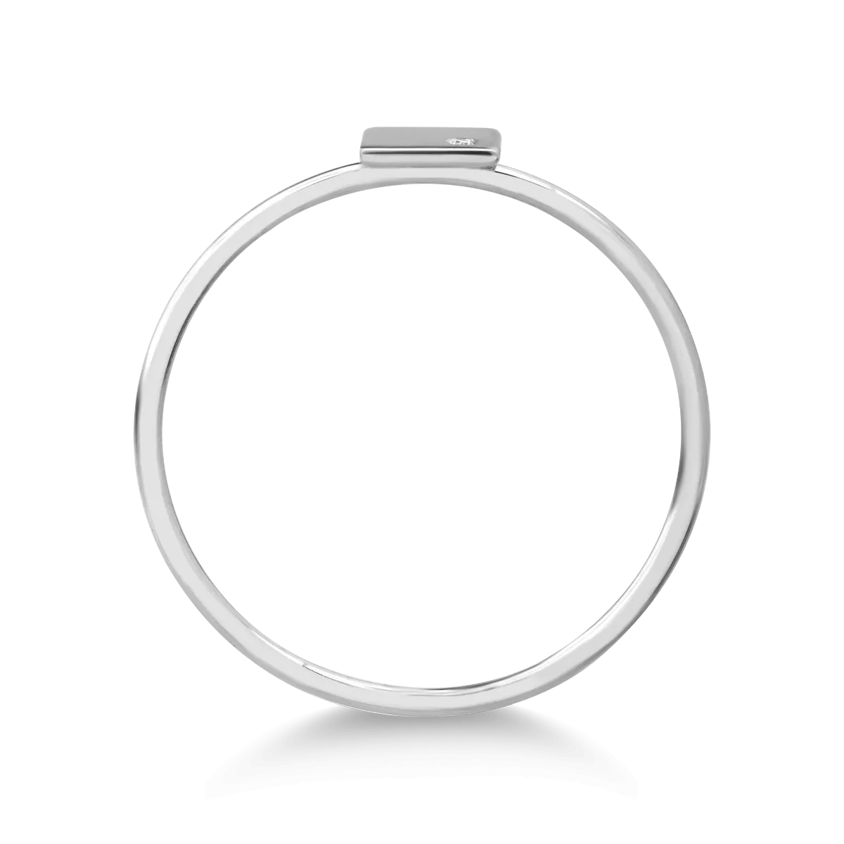 Inel din aur alb elegant Inel din aur alb elegant