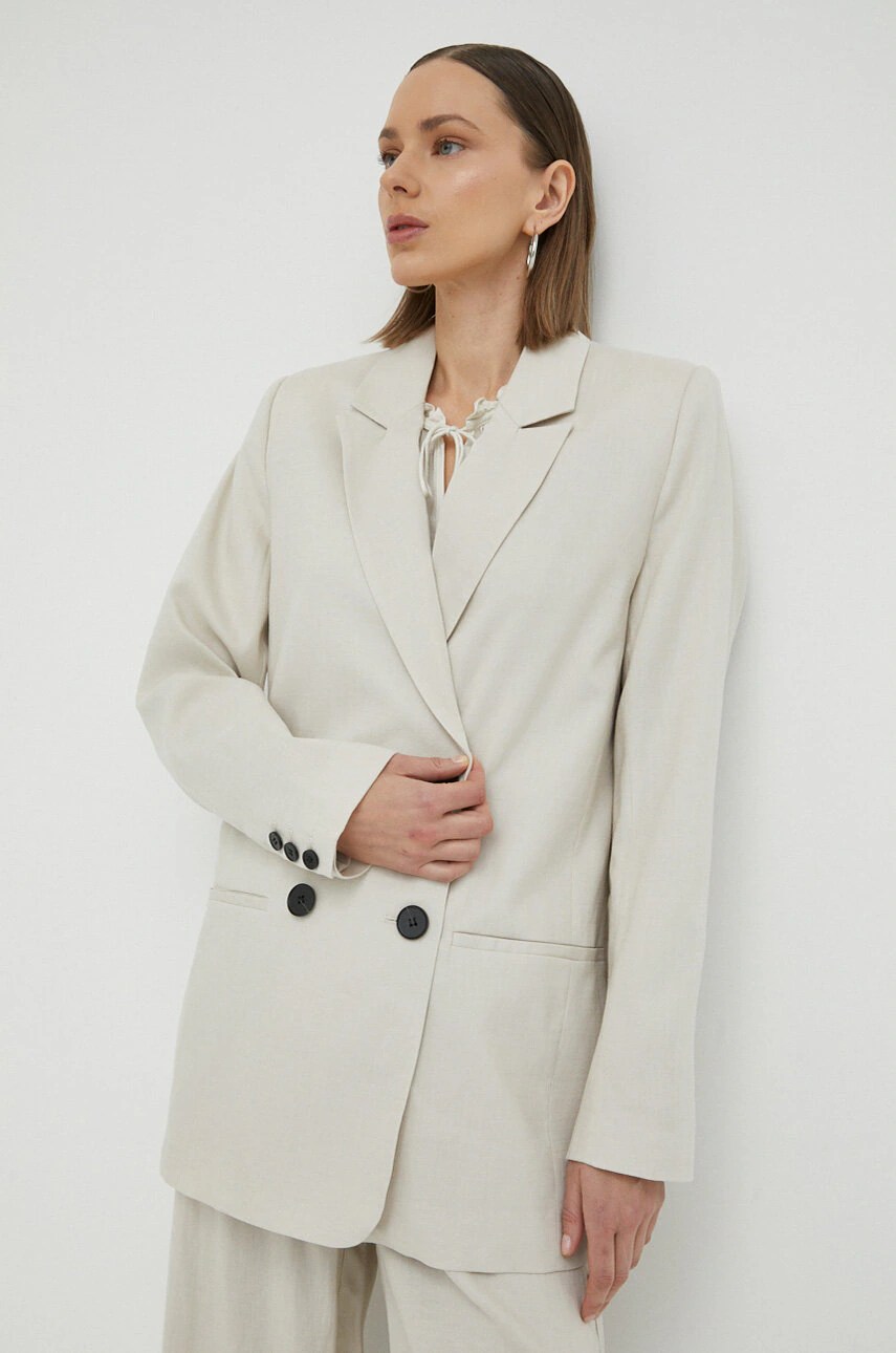 Blazer gestuz PaulaGZ din amestec de in Blazer gestuz PaulaGZ din amestec de in