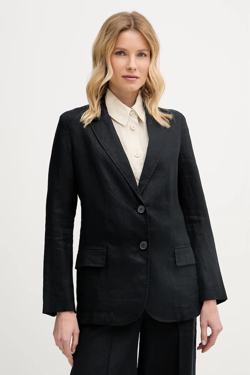 Sacou united colors of benetton pentru femei, cu un singur rând de nasturi, din in Sacou united colors of benetton pentru femei, cu un singur rând de nasturi, din in