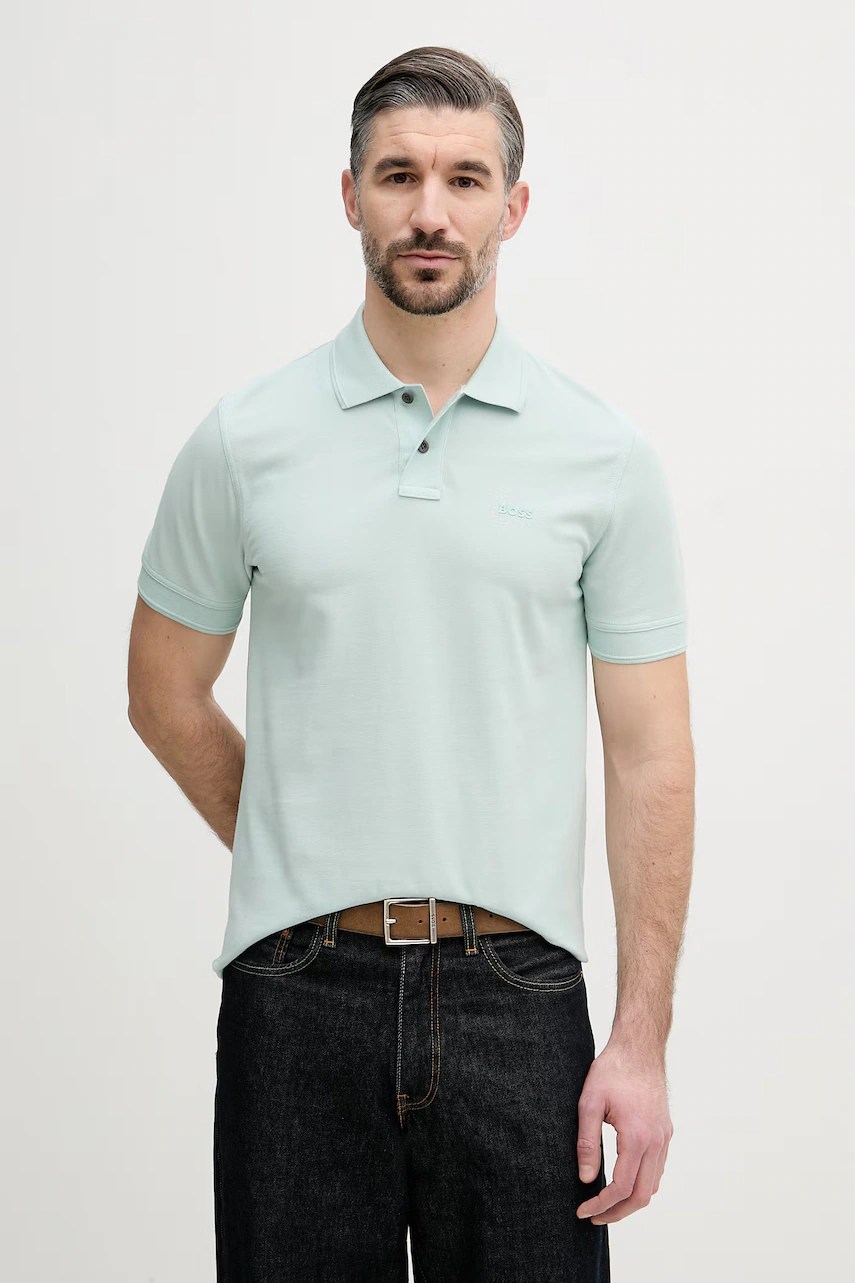 Polo bărbațesc BOSS orange din bumbac Prime Polo bărbațesc BOSS orange din bumbac Prime