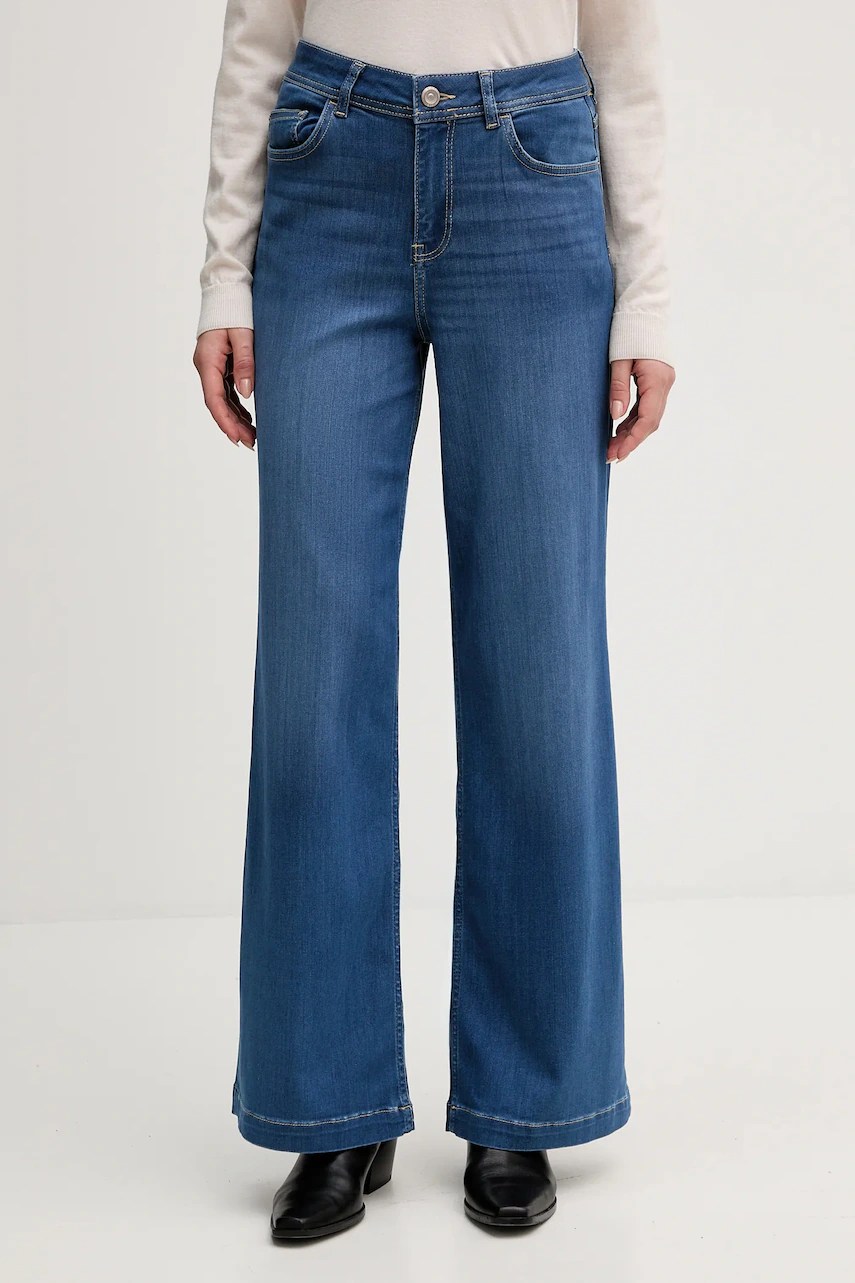 Blugi mos mosh cu talie înaltă Blugi mos mosh cu talie înaltă
