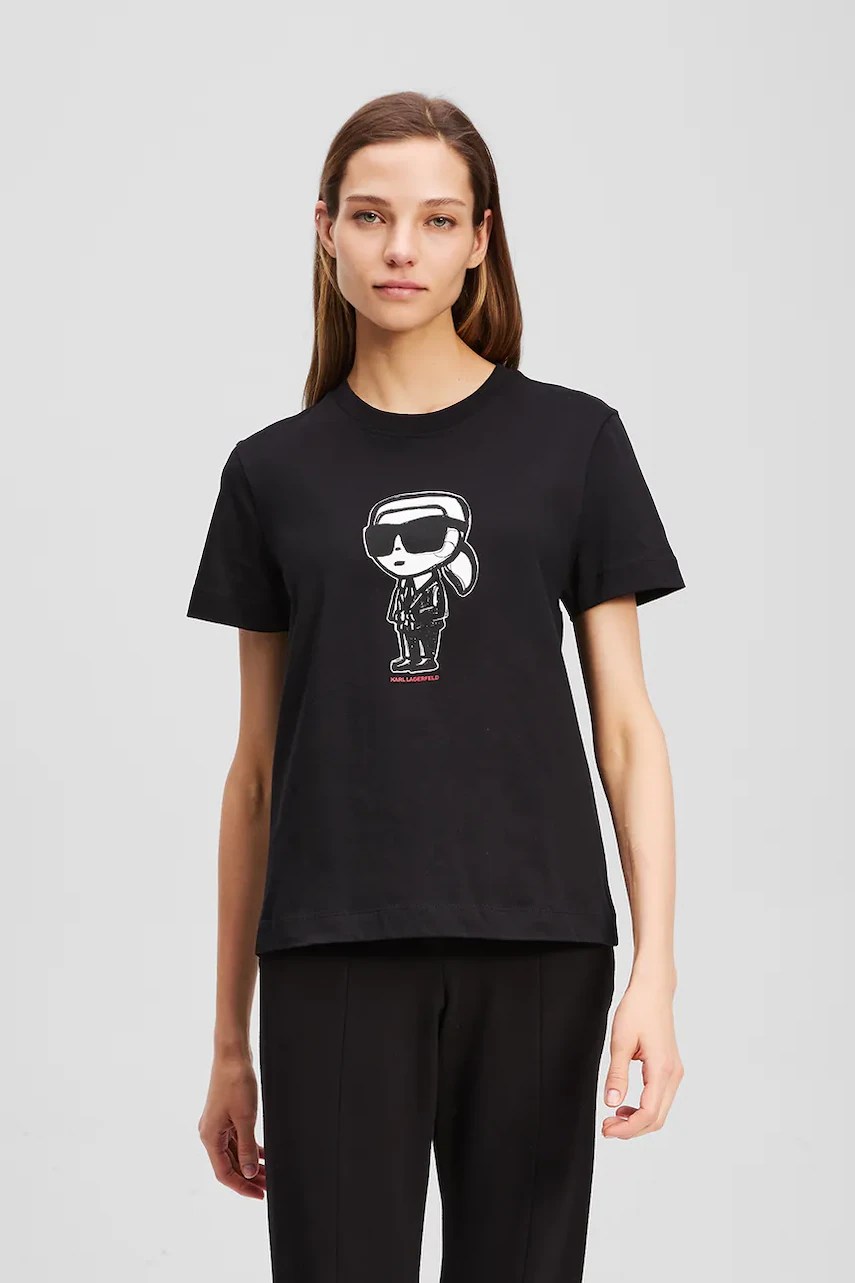 Karl lagerfeld tricou bumbac IKON SKETCH Karl lagerfeld tricou bumbac IKON SKETCH