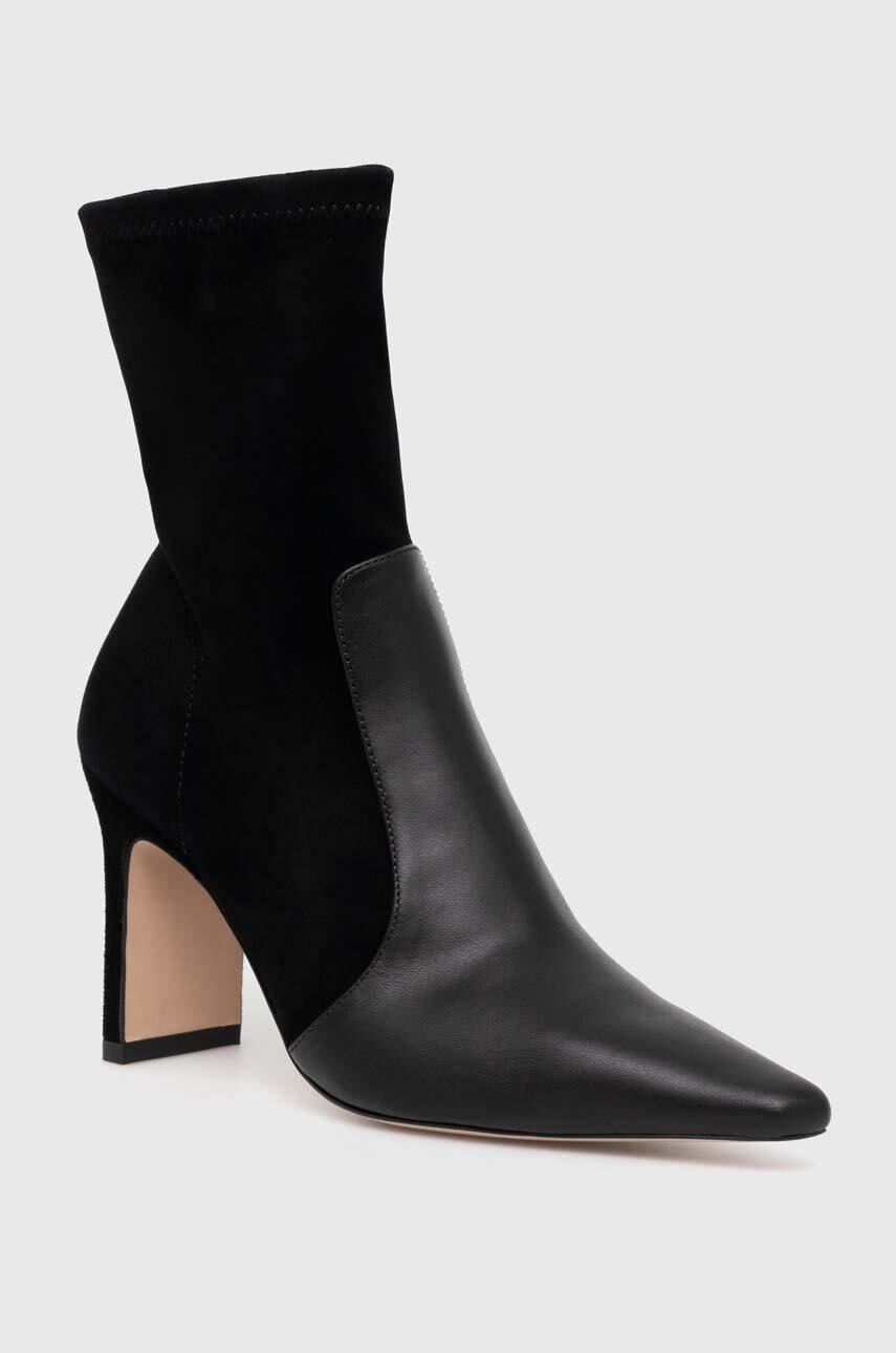 Botine Safra cu toc gros BOSS Botine Safra cu toc gros BOSS