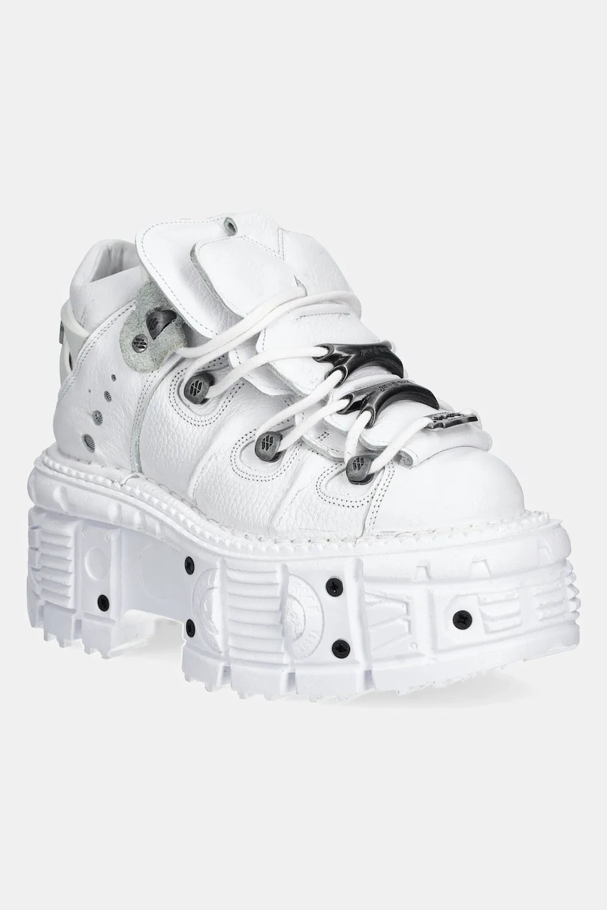 Adidași new rock din piele NAPA BLANCA cu platformă IMPERFECT TANK BLANCO TORNILLOS Adidași new rock din piele NAPA BLANCA cu platformă IMPERFECT TANK BLANCO TORNILLOS