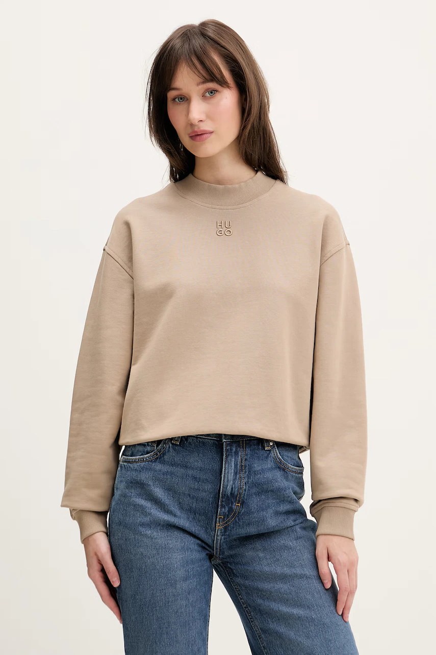 HUGO hanorac de femei din bumbac Daxandria HUGO hanorac de femei din bumbac Daxandria