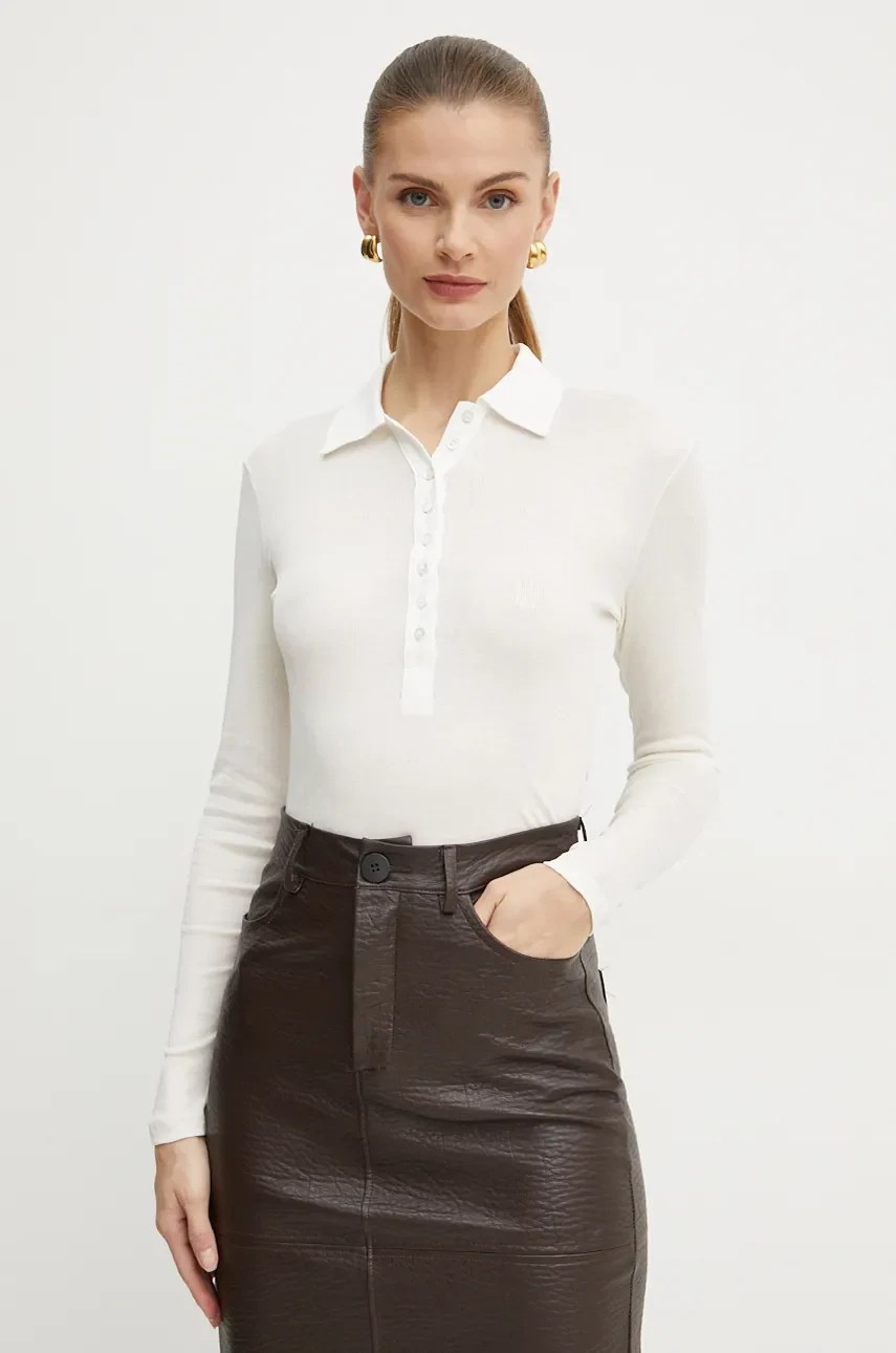 Tricou pinko cu mânecă lungă din bumbac Tricou pinko cu mânecă lungă din bumbac