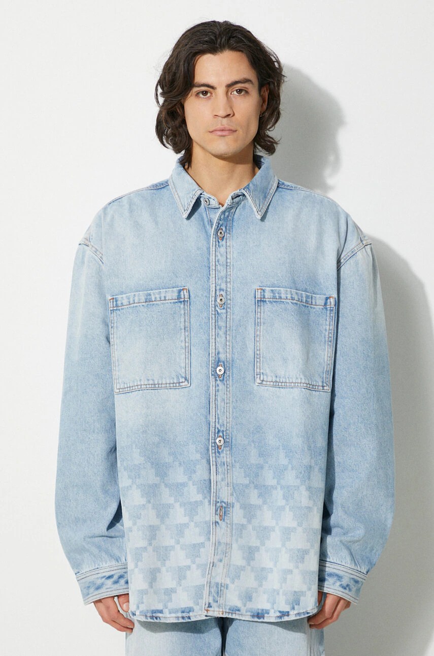 Marcelo burlon geacă din denim Laser Cross Dnm Marcelo burlon geacă din denim Laser Cross Dnm