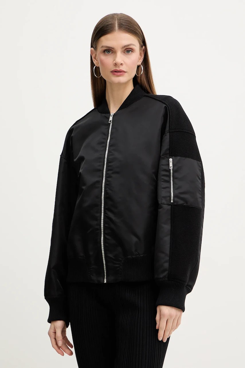 Jachetă bomber BOSS din lână mixtă Jachetă bomber BOSS din lână mixtă