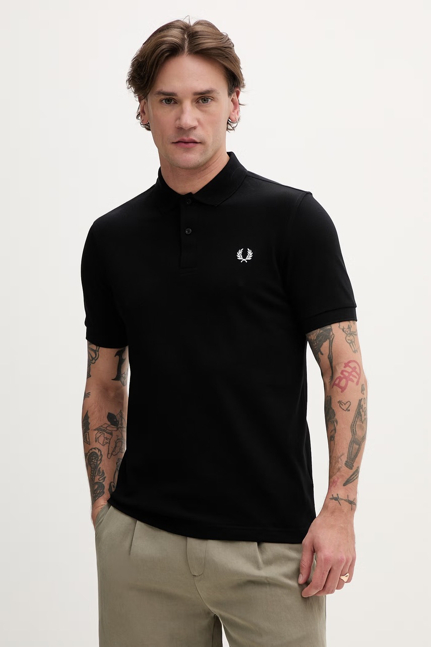 Cămașă polo Fred Perry din bumbac Plain Cămașă polo Fred Perry din bumbac Plain