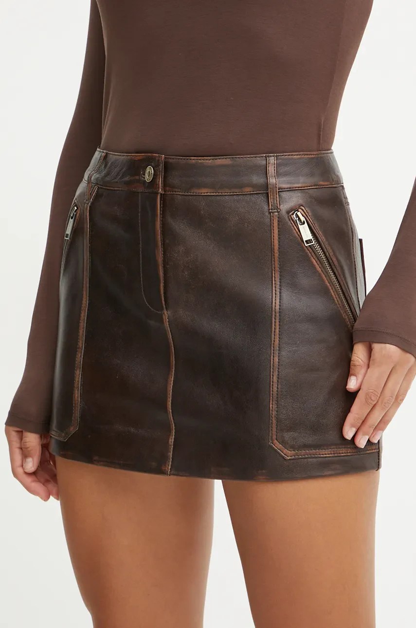 Fustă de piele MICHAEL MICHAEL kors Fustă de piele MICHAEL MICHAEL kors