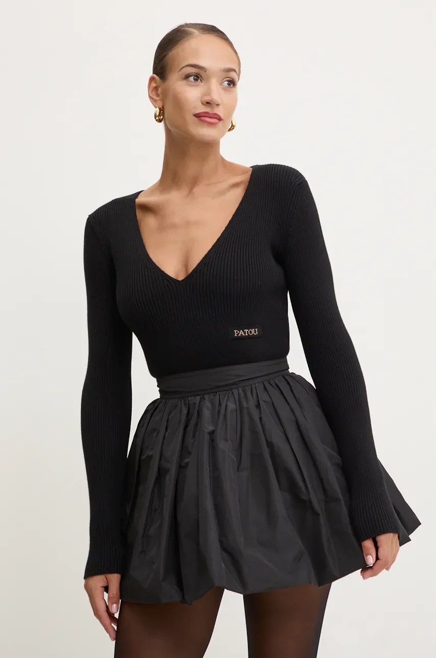 Patou pulover din lână cu decolteu în v Patou pulover din lână cu decolteu în v