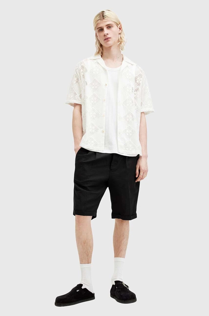 Pantaloni scurți AllSaints din in ORA TALLIS Pantaloni scurți AllSaints din in ORA TALLIS