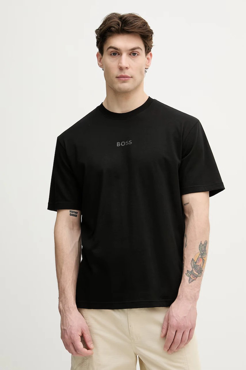 Tricou BOSS green bărbați din bumbac tee 10 Tricou BOSS green bărbați din bumbac tee 10